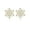 B-18K Gold, variant on Solid 925 Sterling Silver CZ Snowflake Stud Earrings for Women Teens Winter Snow Stud Earrings Christmas