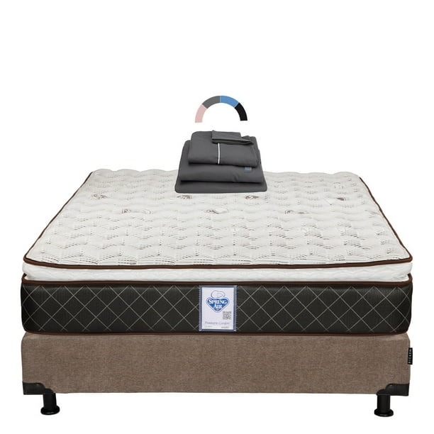 Colchon Matrimonial Minesota+Box Base Cama+Sabanas Royal