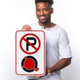 thumbnail image 2 of No Parking Violators Booted Sign, 12x18 Reflective Aluminum EGP, 2 of 8