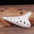 thumbnail image 2 of Performance Type 12 Hole Ocarina, Made of Ceramic, Accurate Tone, 12 Hole Ocarina Suitable for Beginners White, 2 of 2