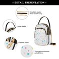 thumbnail image 5 of Pastel Sea Dots Women's Crossbody Handbags Leather Crossbody Bags Fanny Pack Chest Bag for Travel, 5 of 7