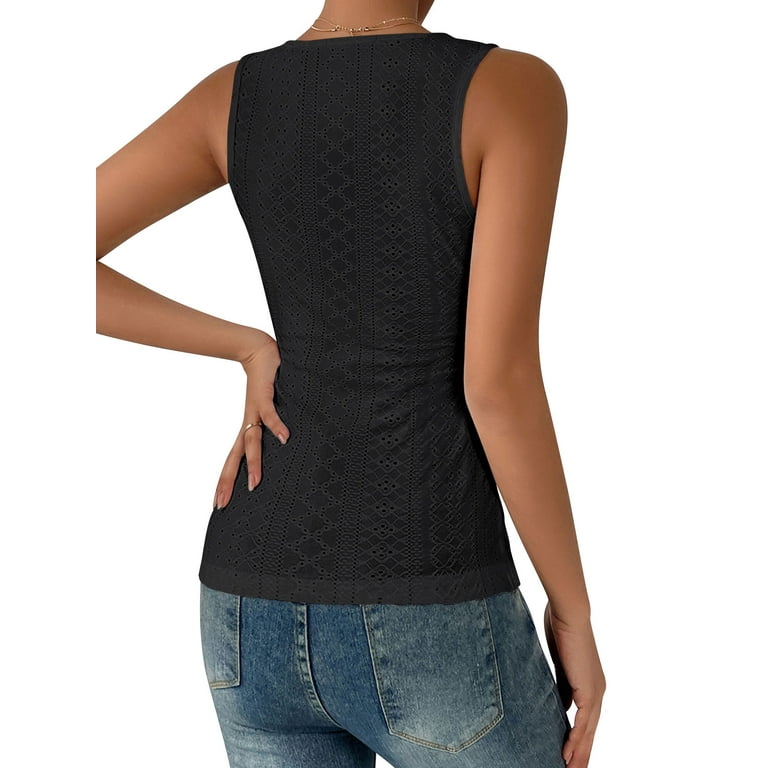 ZXSXSY Womens Cross Over V Neck Sleeveless Cutout Ruched