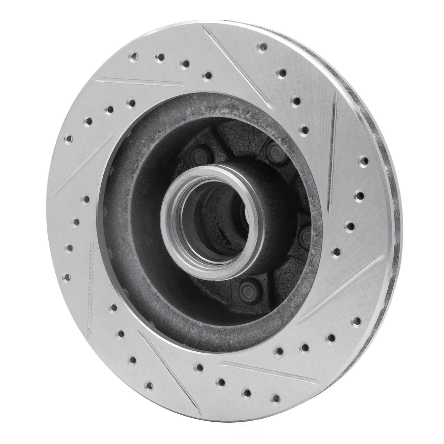 Dynamic Friction Company 631-40065L DFC Brake Rotor - Drilled And Slotted - Silver