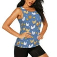 thumbnail image 2 of Disketp Chicken Family Print Women's Workout Tank Top Sleeveless Gym Shirt Quick Dry Fitness Bodybuilding Sleeveless T Shirt-Small, 2 of 7
