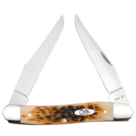 Case XX Knives Muskrat Jigged Amber Bone Stainless Pocket Knife