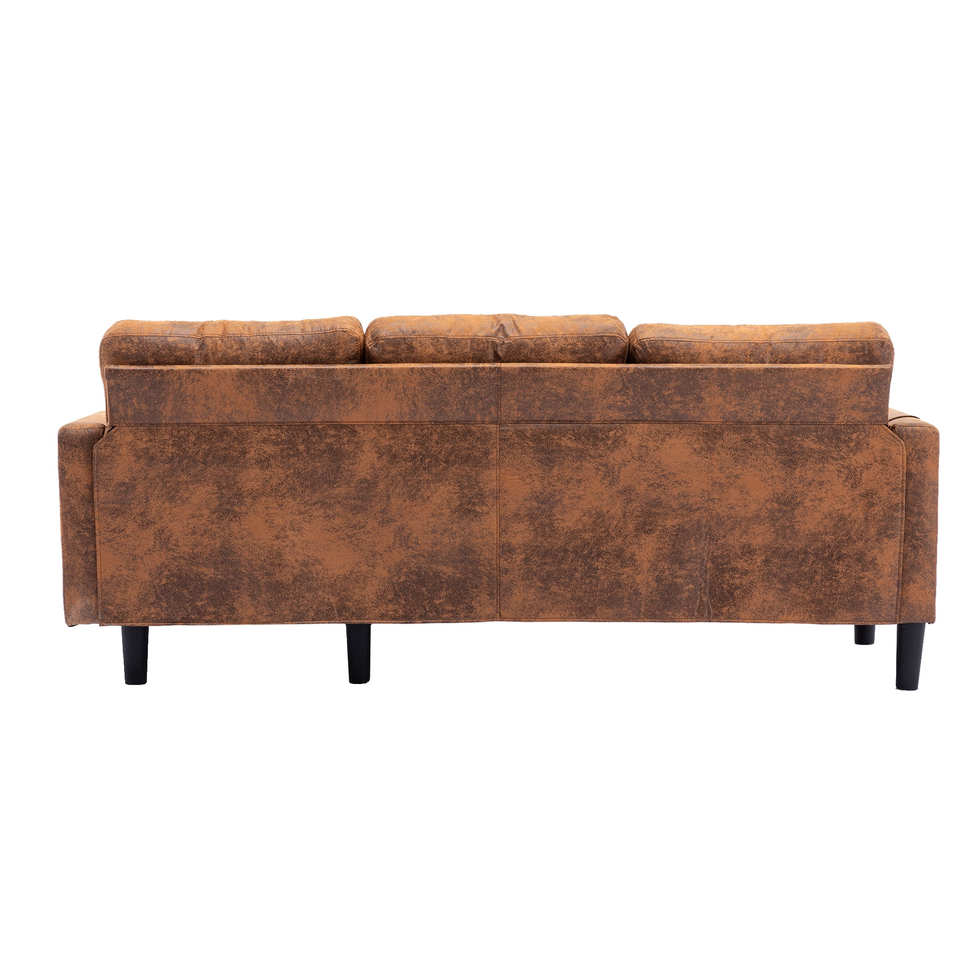 Resenkos Air Leather L Shaped Sleeper Sectional Sofa with Storage Chaise, Couch Convertible Pull-Out Bed, Coffee Resenkos Air Leather L Shaped Sleeper Sectional Sofa with Storage Chaise, Couch Convertible Pull-Out Bed, Coffee