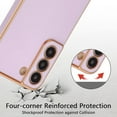 thumbnail image 3 of for Samsung Galaxy S21 5G Case Luxury Plating Edge Case Cover Slim Lightweight Glossy Bling Phone Case Soft TPU Shockproof Bumper Case Electroplated Case,Purple, 3 of 10