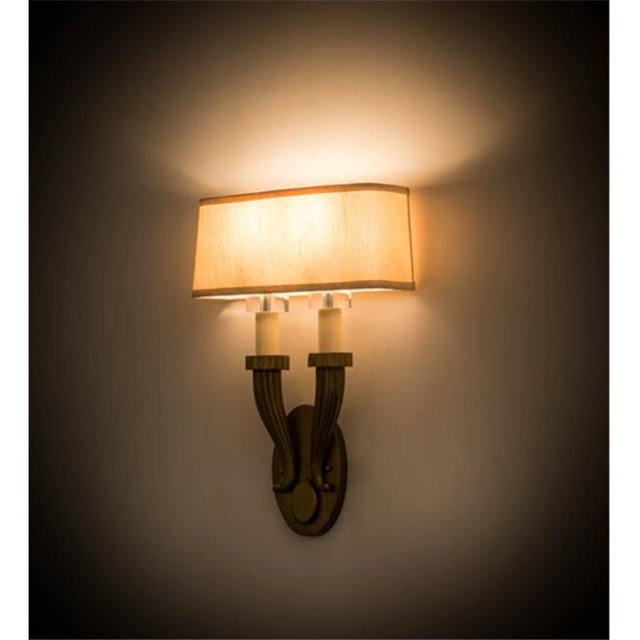 Medya 169041 12 in. Bancroft 2 Light Wall Sconce