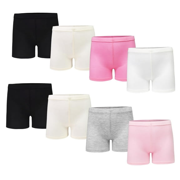 Elutong Girls Underwear Shorts, 8 Pack Dress Dance Bike Safety Shorts 3-10 Years