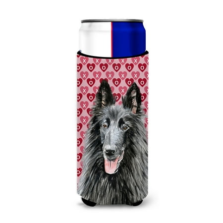 

Caroline s Treasures SC9241MUK Belgian Sheepdog Hearts Love and Valentine s Day Portrait Ultra Hugger for slim cans