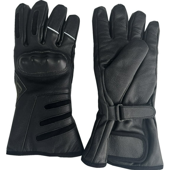 Gears Knuckle Armor Mens Motorcycle Heated Gloves Black MD