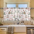 thumbnail image 2 of Yayeee Kitchen Curtains Tier Set of 2 Light Filtering 57"x24" Over Sink Window Panels, Nordic Christmas House, 2 of 7