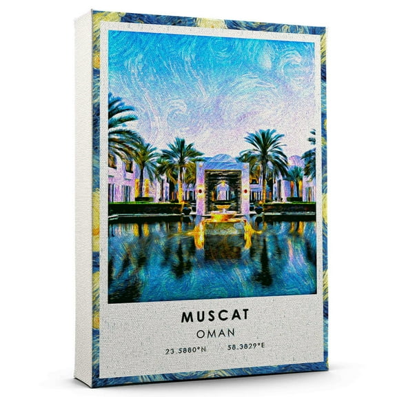 Muscat Travel Canvas, Oman Travel Art Canvas, Muscat Travel City Canvas, Travel Artwork Canvas