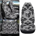thumbnail image 2 of KUIFORTI Skull Bat Car Seat Covers Sets 4Pcs Front Seat Protector Carseat Rear Split Bench Cover Universal Vehicle Seat Protector Fit Most Car, Truck, Suv, or Van, 2 of 7