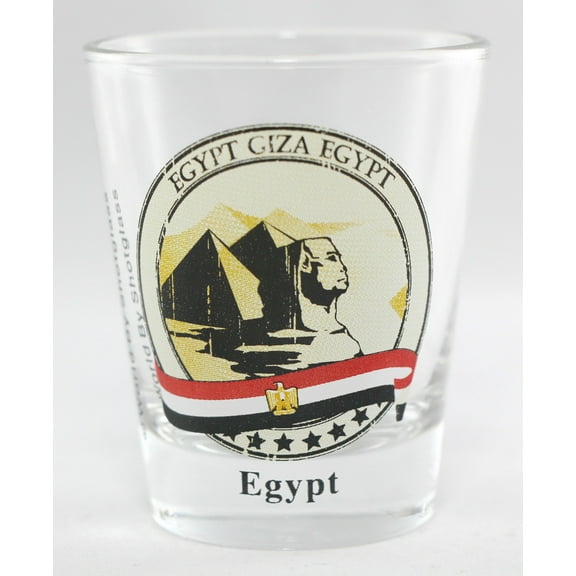 Egypt Giza Sphinx & Pyramids Shot Glass