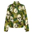 thumbnail image 5 of Jackets for Women Winter Coat Jackets Flannel Stand Collar Jacket(Skulls Camouflage Pattern,Size:S-4XL), 5 of 7