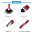 thumbnail image 4 of 3pcs Metal Stylus Pen Ballpoint Pen 2 in 1 Universal Ink Pen with Rubber Stylus Tips, Red, 4 of 6