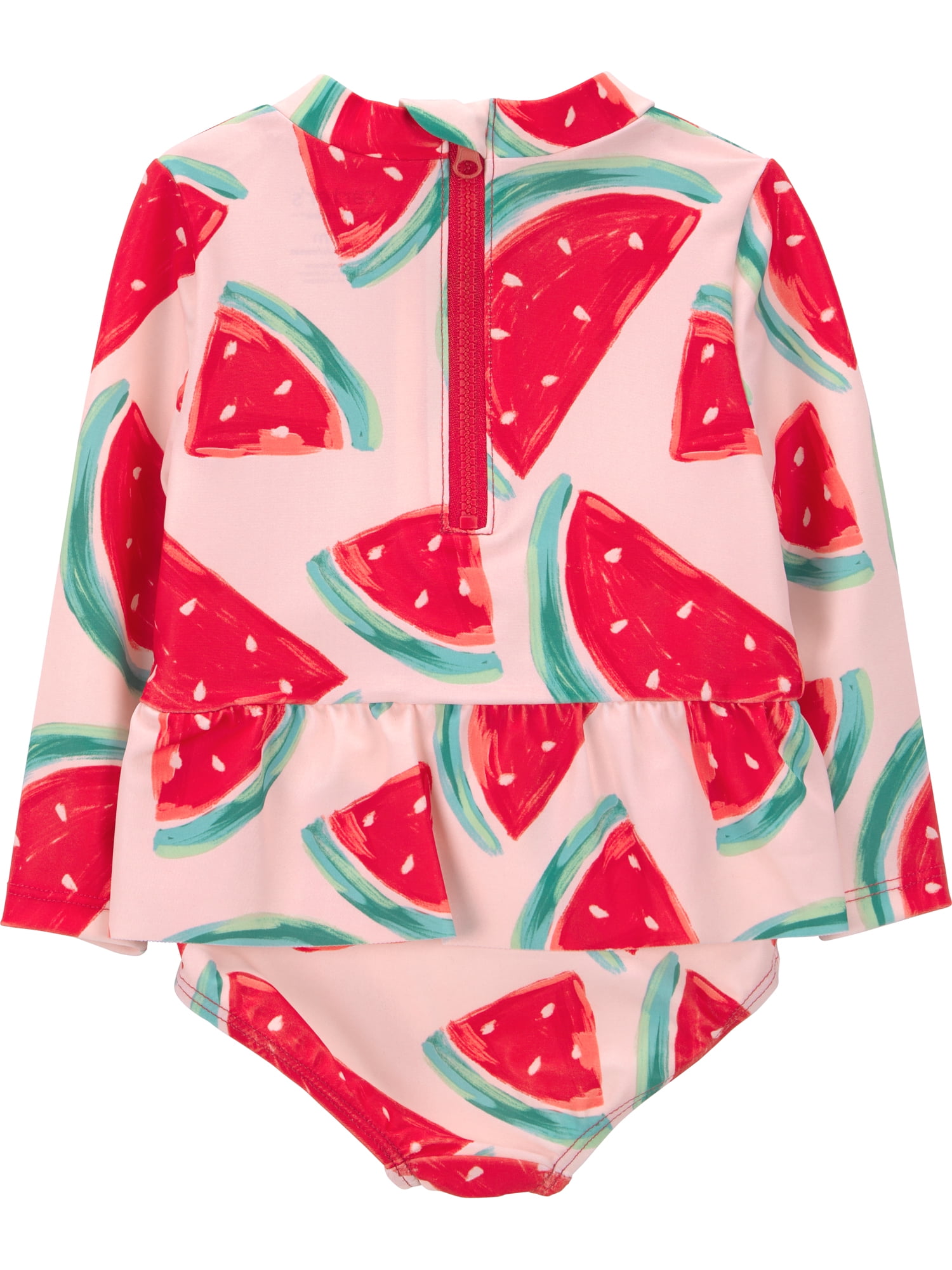 Carter's Child of Mine Baby Girl Rash Guard Swimsuit, One-Piece, Sizes 0/3-12 Months