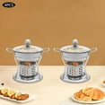 thumbnail image 2 of 4-Pack Mini Chafing Dish Buffet Full Set, 1.3Qt Stainless Steel Catering Chafer with Lids, Pans & Fuel, Round Buffet Servers and Warmers for Wedding, Parties, Banquet and Catering Events, 2 of 9