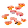 thumbnail image 4 of Halloween Teeth Adult Funny Cosplay Costume Accessory Decoration for Party Fancy 10pcs Skin Color, 4 of 9
