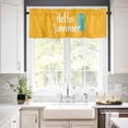 thumbnail image 2 of Hokiten Rod Pocket Curtain Valance, Hello Summer Farmhouse Window Valance for Living Room, Bedroom, Kitchen Ice Cream Yellow Blue 42"W x 12"L, 2 of 8