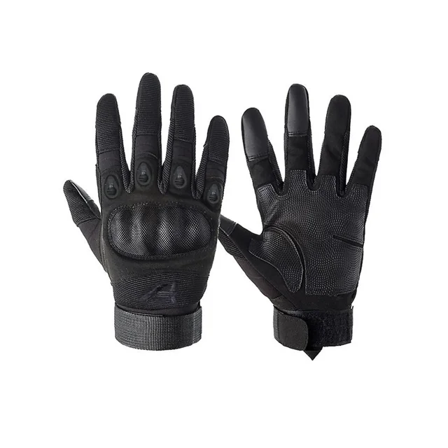 Guantes de cuero para motocicleta, guantes de nudillos duros para pantalla táctil, guantes para motocicleta, guantes para andar en la calle, senderismo, acampada, guantes de dedos completos