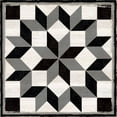 thumbnail image 3 of Reed, Tara 12x12 Black Modern Framed Museum Art Print Titled - Black and White Quilt Block I, 3 of 5