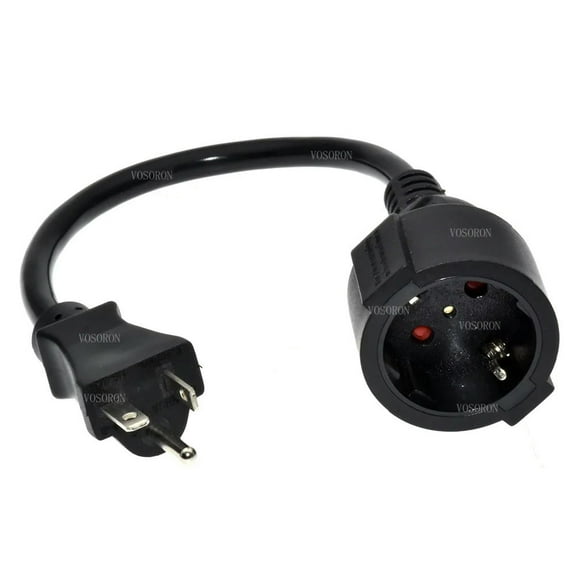 FOR US to CEE7/3 Female Extension Cord,1ft 30cm 6-20P to EU CEE7/3 2PIN Power Cable