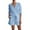 Blue, variant on Riforla Women Summer Solid Color Long Sleeve Shorts Conditioning Fashion Casual Home Service Two Piece Set 2 Piece Sets Women Outfit Green M