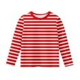 thumbnail image 5 of Girls Long Sleeve Shirts 7-8 Girls Casual Short/Long Sleeve T Shirts Kids Loose Soft Striped Color Block Tunic Tops, Tees Blouses Size 4-15 Years, 5 of 6
