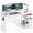 White, variant on CONCETTA 40in Small Computer Desk with 2 Drawers, Writing Work Study Computer Desk, Side Headphone Hook, Modern Style for Home Bedroom, Black Wood