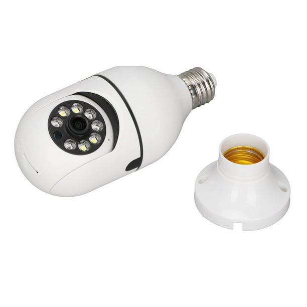 E27 Light Socket CCTV, 1080p Pan Tilt Reemppleza de Seguridad Smart Smart E27 CámaNa Wifi de Bombilla para para la Escuela de Oficina para Tuya 110-240V