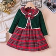 thumbnail image 5 of Mercatoo 2 Piece Girl Christmas Outfit Sleeveless Plaid Dress and Ribbed Cardigan Set Toddler Baby Girl Dress and Cardigan, 5 of 6