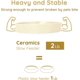 thumbnail image 4 of Ceramic Elevated Slow Feeder Dog Bowl Raised Dog Bowl to Slow Down Eating for Medium Breed,Anti-Choking,Pet Slow Feeder for Fun(Cream White), 4 of 4