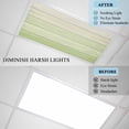 thumbnail image 4 of 2 Pack Gradient Sage Green Fluorescent Light Covers for Ceiling Lights Wood Grain Abstract Striped Vintage Simple Magnetic Ceiling Light Covers Overhead Light Filters for Office Classroom Home, 4 of 9