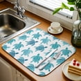 Coastal Sea Turtle Dish Drying Mat for Kitchen Counter,Nautical ...