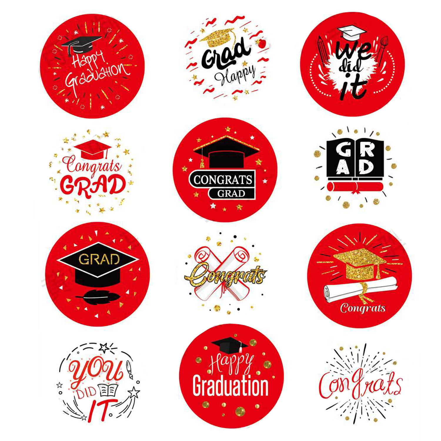 Graduation Party Favor Stickers, Labels Graduation Party Supplies