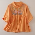 thumbnail image 2 of Womens Tops 3/4 Sleeve Button Loose Casual Blouse Summer Tops for Women, 2 of 8