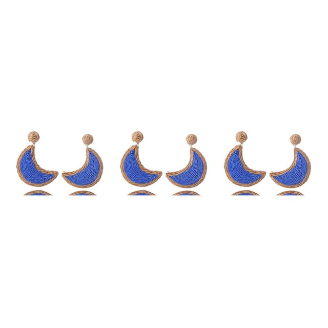 Pendientes retro Minnieouse en forma de luna Azul oscuro