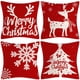thumbnail image 1 of fundas de almohada de Navidad , funda de almohada de lino rústico para festividades, para sofá, sillón, decoración de Navidad de(C)(4 piezas), 1 of 5