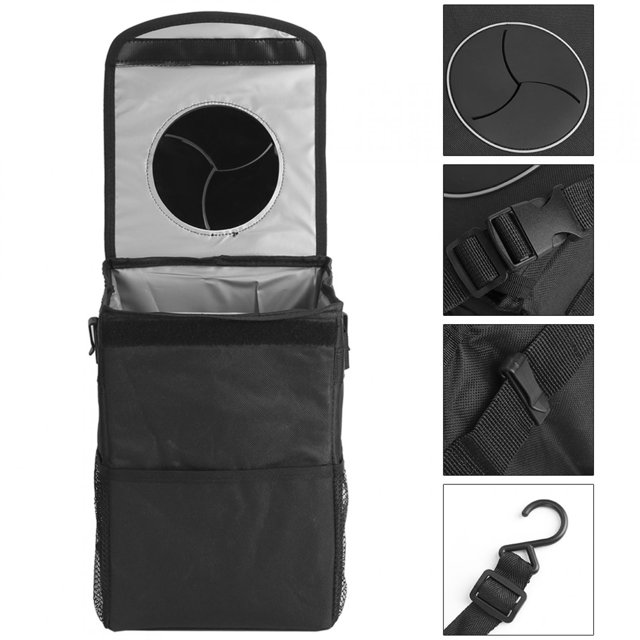 Cubo de basura impermeable Ticfox plegable aislamiento coche almacenamiento alimentos automático
