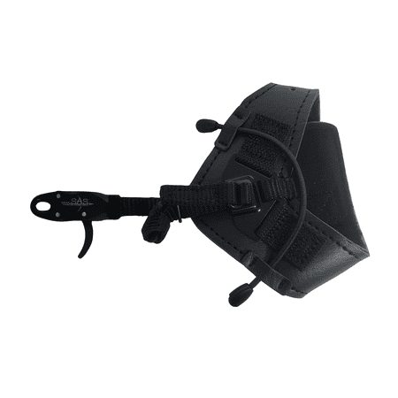 SAS Adjustable Archery Wrist Release Aid CNC Aluminum for Compound Bow - Black