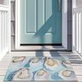 thumbnail image 2 of Doormat - Coastal Beach Door Mat - Coastal oyster, indoor/outdoor, blue beachy welcome, ocean bath, 18×30 Inch, 2 of 4