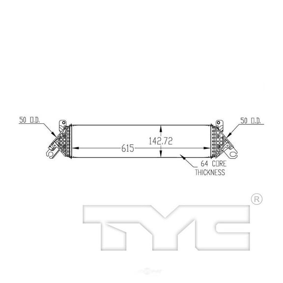 Intercooler Fits 2011 Cadillac Escalade