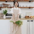 thumbnail image 2 of Vestido tipo delantal con cintura de lino y algodón bordado de estilo coreano, 2 of 2