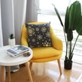 thumbnail image 6 of GZHJMY Gold Snowflake Throw Pillow Cover 16 x 16 Inch, Soft Square Cushion Case for Couch Sofa Bedroom Car Farmhouse Home Decor Home Decor, 6 of 7