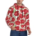 thumbnail image 2 of Lsque Rose Flowers Pattern Casual Men's Hoodie,Hooded Sweatshirt with Kangaroo Pocket,Pullover Hoodie-3X-Large, 2 of 7