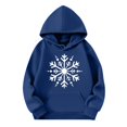 thumbnail image 3 of Chandails à Capuchon de Noël pour Femmes 2025 à Manches Longues avec Graphique de Flocon de Neige, Chandail à Capuche avec Poches, Hauts à Enfiler, 3 of 5