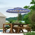 thumbnail image 2 of Outsunny 9FT Patio Umbrella, 45° Tilting Parasol with 8 Ribs, Crank, Blue, 2 of 10