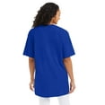 thumbnail image 6 of Hanes Beefy-T Men's Heavyweight Cotton T-Shirt (Big & Tall Sizes) Deep Royal LT, 6 of 10